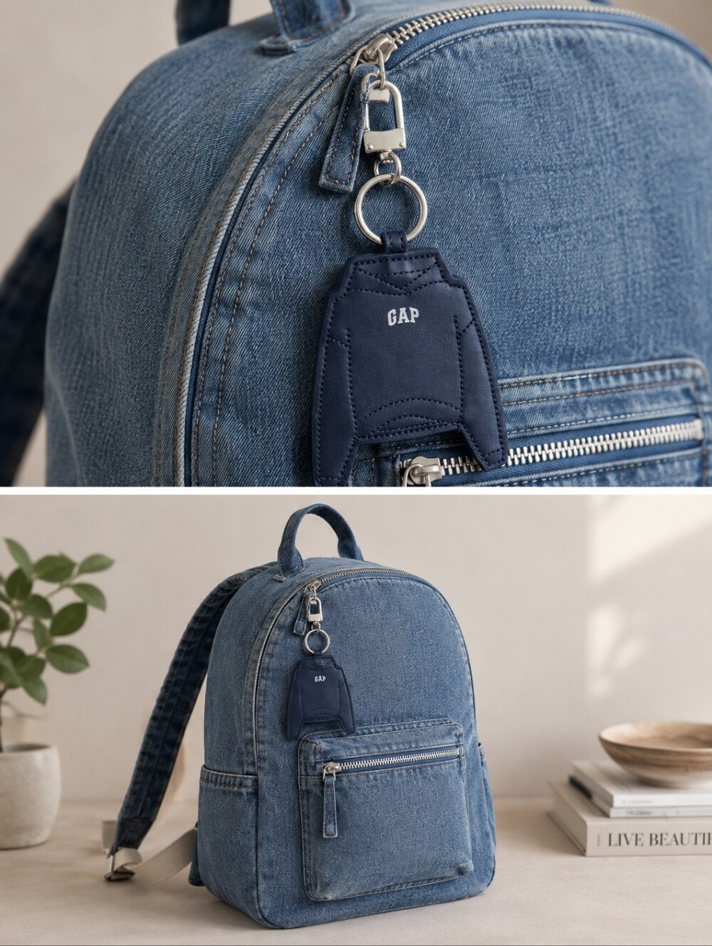 Gap Navy Sweater Bag Charm